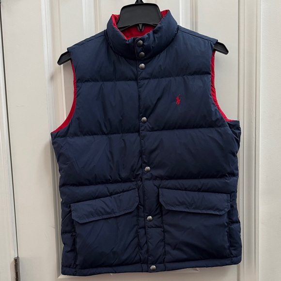 Polo Ralph Lauren Other - Polo Ralph Lauren Goose Down Interchangeable Navy Blue and Red Vest - Big Kids